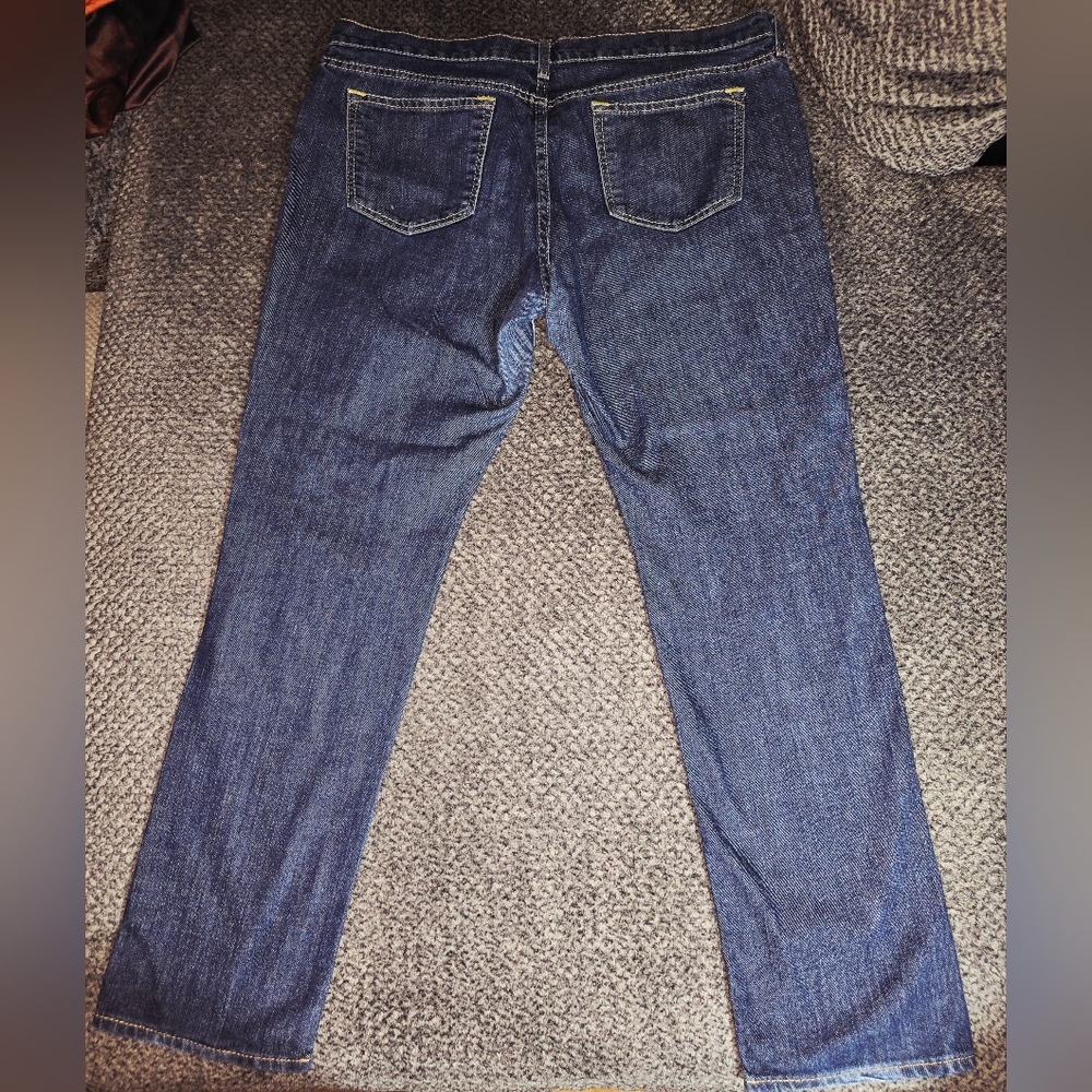 The Diva Size 16 Straight Leg Jeans Dark Wash Stretch Denim - Picture 2 of 6